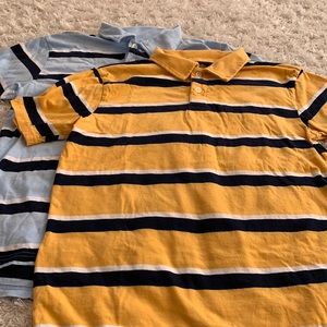 2 striped polo shirts